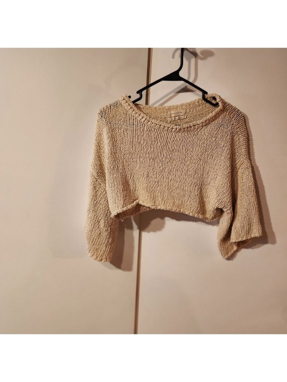 Urban Outfitters Cream Knit Crop Top